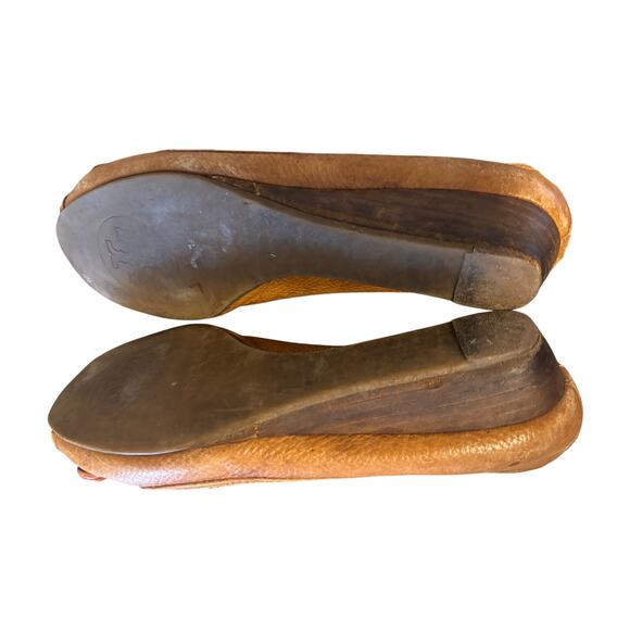 Tory Burch Amanda Open Toe Wedge pumps size 7.5 M - Picture 6 of 6